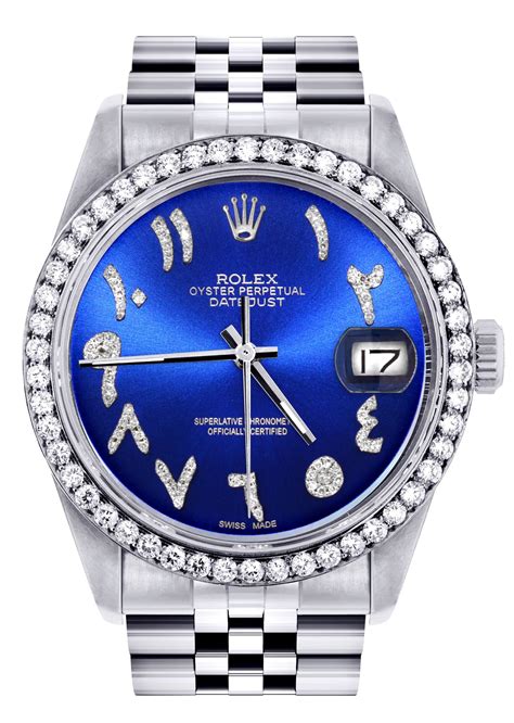 rolex 16200 numeri arabi|Rolex Datejust 36mm Silver Arabic blue numerals dial 16200.